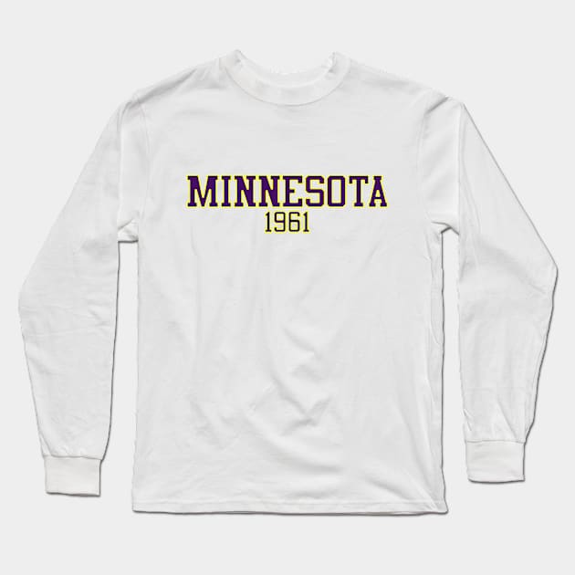 Minnesota 1961 Football (variant) Long Sleeve T-Shirt by GloopTrekker